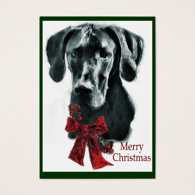 Great Dane Black Christmas Geschenke (Vorderseite)