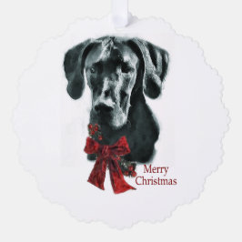 Great Dane Black Christmas Geschenke Ornament Karte