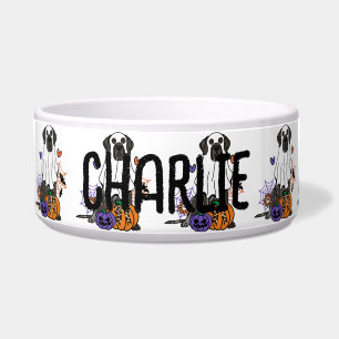 Great Dane Black Halloween Ghost Dog Napf