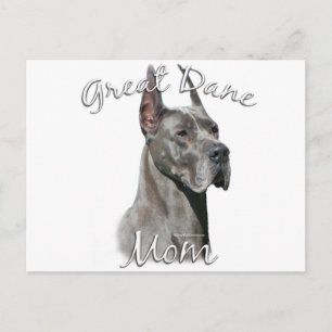 Great Dane (blau) Mama 2 Postkarte