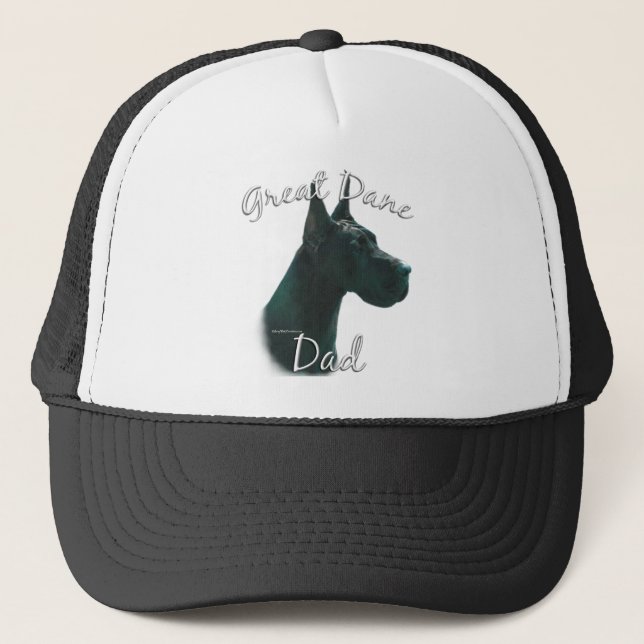 Great Dane (blk) Vater 2 Truckerkappe (Vorderseite)