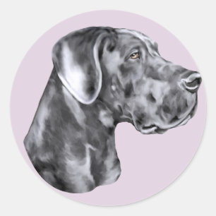 Great Dane Blue Unzugeschnitten Runder Aufkleber