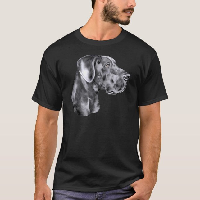 Great Dane Blue Unzugeschnitten T-Shirt (Vorderseite)