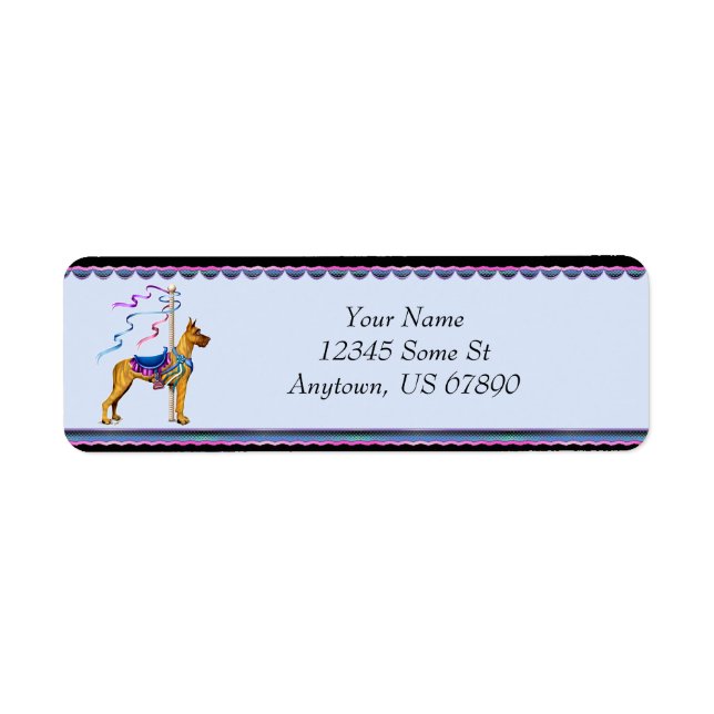 Great Dane Brindle Carousel Labels (Vorne)