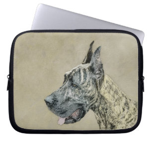 Great Dane (Brindle) Malerei - Original Hunde Art Laptopschutzhülle