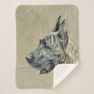 Great Dane (Brindle) Malerei - Original Hunde Art Sherpadecke