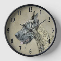 Great Dane (Brindle) Malerei - Original Hunde Art