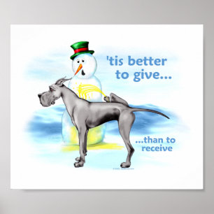 Great Dane BTG Black Poster