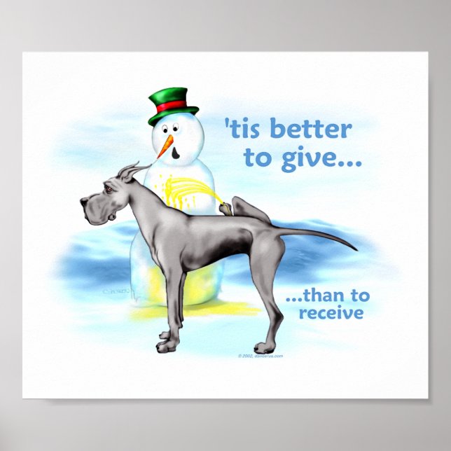 Great Dane BTG Black Poster (Vorne)