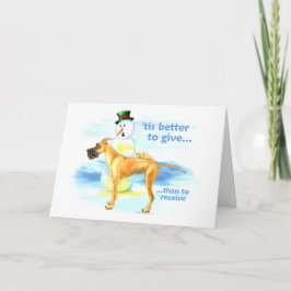Great Dane BTG Fawn Feiertagskarte