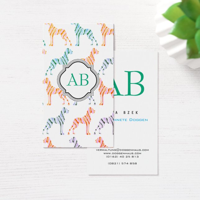 Great Dane Business Cards Color variation  (Schreibtisch)