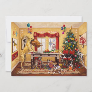 Great Dane Chaos oder Weihnachts-Realitätscheck Dankeskarte