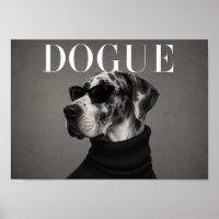 Great Dane Chic Mode Hund Kunst Druck