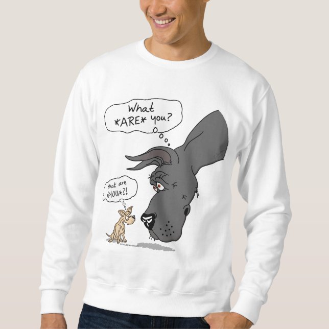 Great Dane & Chihuahua Black Sweatshirt (Vorderseite)
