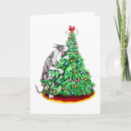 Great Dane Christmas Reach Goals Mantle Feiertagskarte