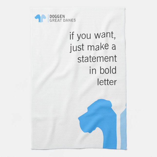 Great Dane Collections Bluemin Geschirrtuch (Vertikal)