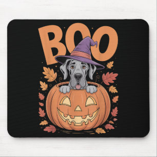 Great Dane Costume On Pumpkin Halloween Great Dane Mousepad