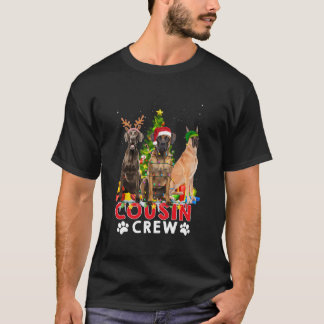 Great Dane Cousin Crew Weihnachtsbaum Lichter Weih T-Shirt