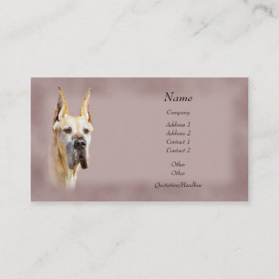 Great Dane Croppe Business Cards Visitenkarte