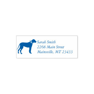Great Dane Dog Baby Shower Welpe Blue Boy Permastempel