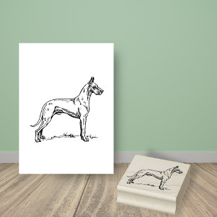 Great Dane Dog Breed Gummistempel
