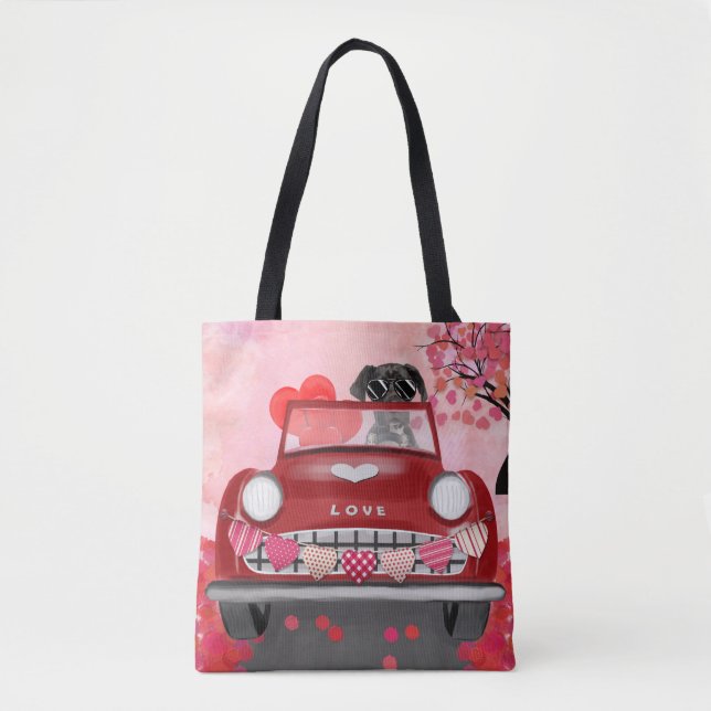 Great Dane Dog Car mit Herz Valentins (Vorderseite)