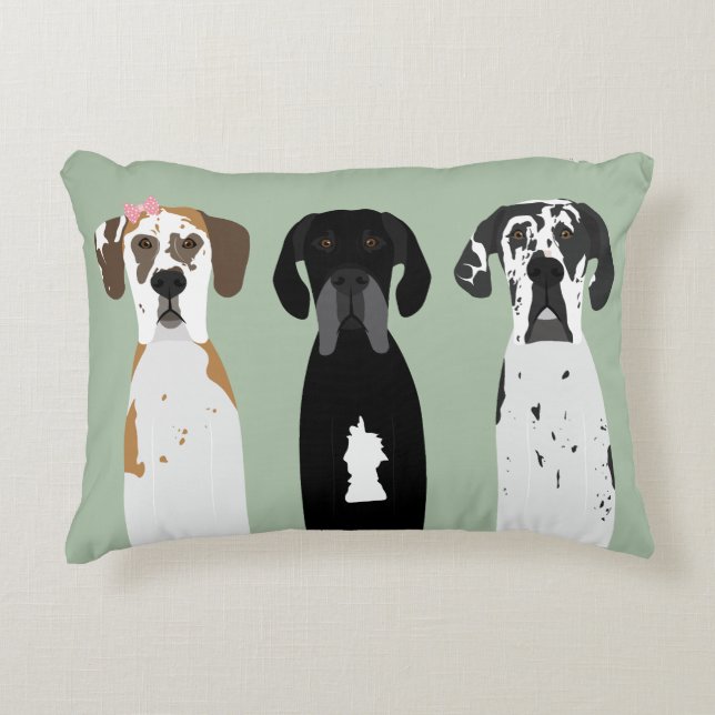Great Dane Dog Dekokissen (Vorderseite)