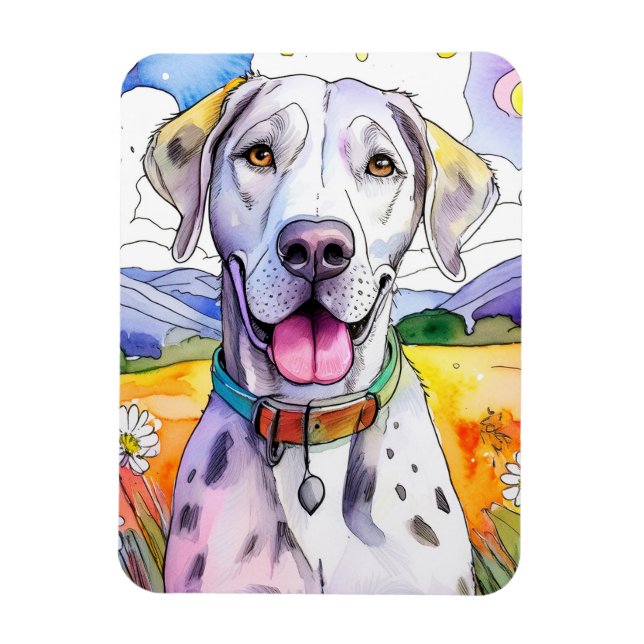 Great Dane Dog Foto Magnet (Vertikal)