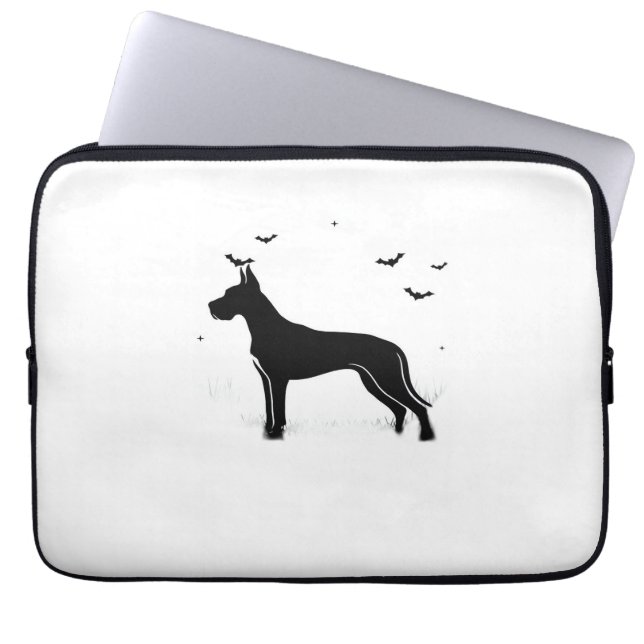 Great Dane Dog - Halloween Moon Silhouette Classic Laptopschutzhülle (Vorderseite)