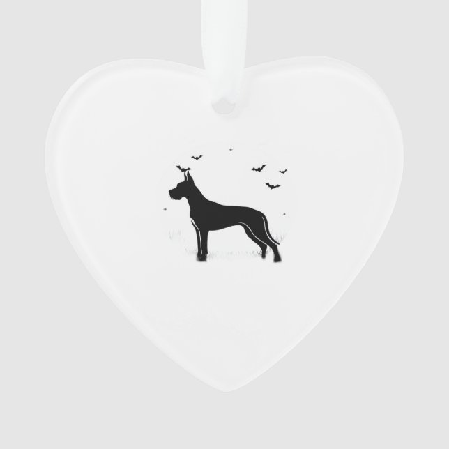 Great Dane Dog � Halloween Moon Silhouette Classic Ornament (Vorderseite)