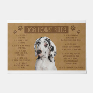 Great Dane Dog House Rules, wenn es kaputt ist, da Fußmatte