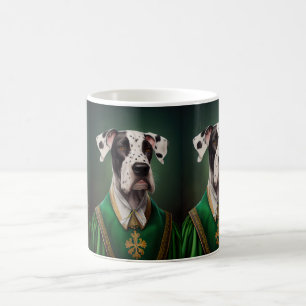 Great Dane Dog in St. Patrick's Day Dress Kaffeetasse