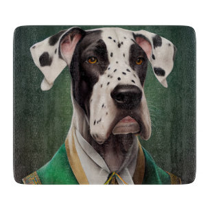 Great Dane Dog in St. Patrick's Day Dress Schneidebrett