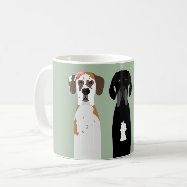 Great Dane Dog Kaffeetasse (Vorderseite Links)