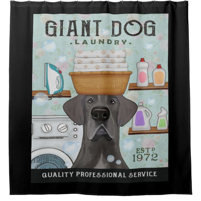 Great Dane Dog Laundry Company Duschvorhang (Vorderseite)