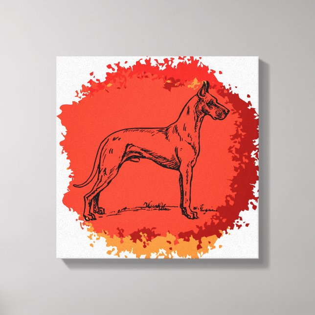 Great Dane Dog Leinwanddruck (Vorderseite)