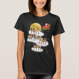 Great Dane Dog Light Rentier Tree Xmas T-Shirt