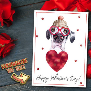 Great Dane Dog Lover Valentine Gift Feiertagskarte