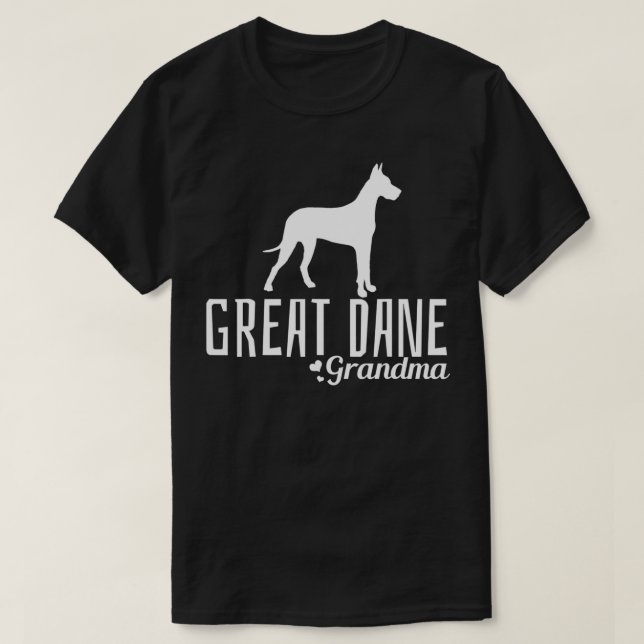 Great Dane Dog Oma T-Shirt (Design vorne)