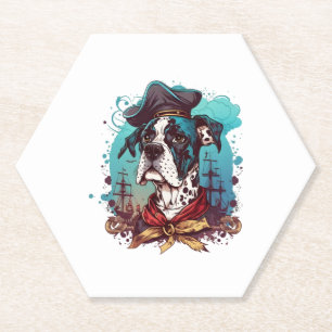 Great Dane Dog Pirate Untersetzer