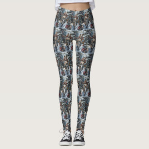 Great Dane Dog Riding Motorrad Weihnachten Leggings