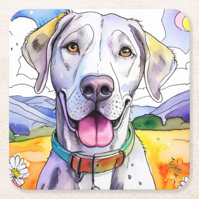 Great Dane Dog Untersetzer (Vorderseite)
