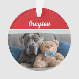 Great Dane Dog's Name Holiday Foto Weihnachten Ornament
