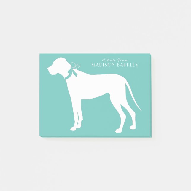 Great Dane Doppy Puppy Post-it Klebezettel (Vorderseite)