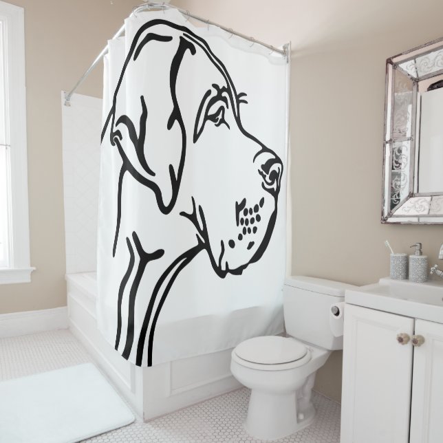 Great Dane Duschvorhang (Beispiel)