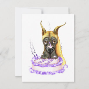 Great Dane Fawn Birthday Cake Einladung