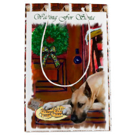 Great Dane (Fawn) Christmas Mittlere Geschenktüte