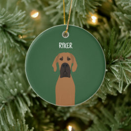 Great Dane Fawn Dog Keramik Ornament