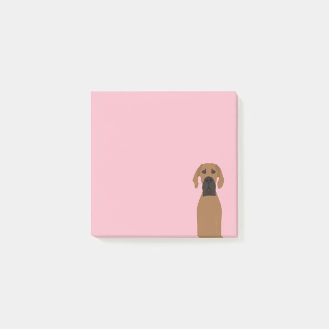 Great Dane Fawn Dog Post-it Klebezettel (Vorderseite)
