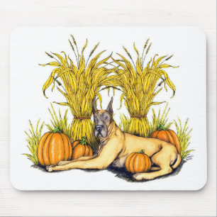 Great Dane Fawn Harvest Mousepad